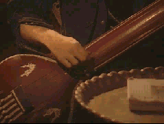 Jeff playing a Tambura